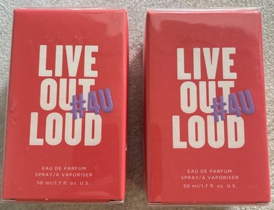 TWO 1.7oz Live Out Loud #4U Eau de Parfum - Full Size New - Sealed in Box