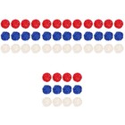 48 PCs Rotblau weiße Rattankugeln 4. Juli kleine Kugeln Vase -Füllstoffe Kugeln