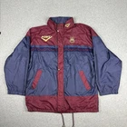 West Ham United Vtg RARE 90's Pony Full Zip Hooded Jacket Size XL Crest Logo