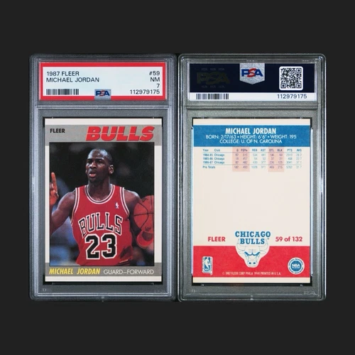 1987 Fleer MICHAEL JORDAN PSA 7 NBA Chicago Bulls