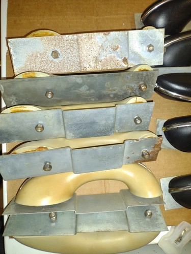 58-67 VW Beetle Tan Beige Armrest Arm Rest NOS Old Stock Good Trim - Picture 7 of 10