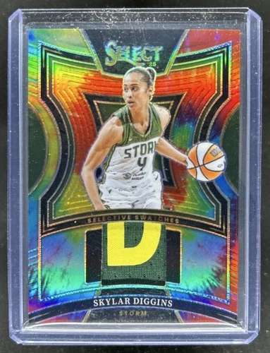 2025 Panini WNBA Select Skylar Diggins Selective Patch Tie-Dye Prizm #/25 Storm