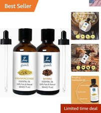Undiluted Frankincense Myrrh Essential Oil Set - 1oz x 2 for Skin Relaxation