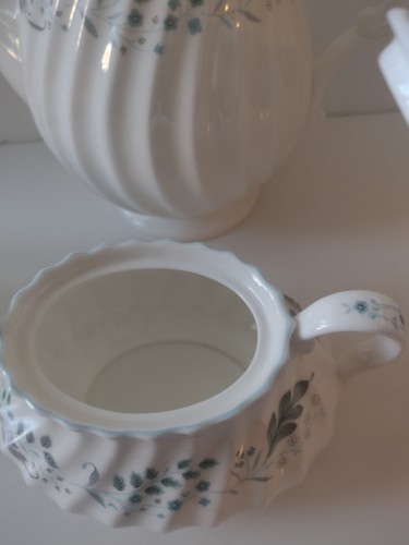 Cafetera grande Royal Doulton Glen Auldyn de 3 piezas $ azúcar $ crema porcelana de hueso - Imagen 6 de 11