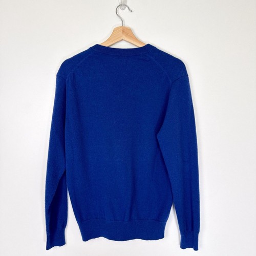Qi Cashmere Damen royalblau 100% Kaschmir V-Ausschnitt Pullover Gr. Medium kuschelig luxuriös - Bild 3 von 7