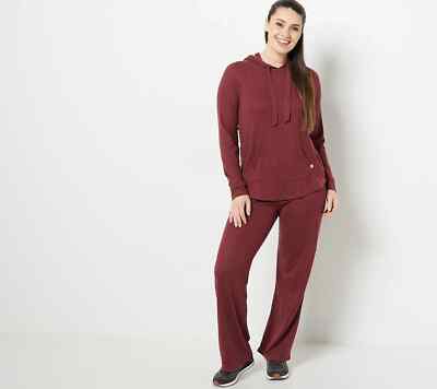 Koolaburra by UGG Sweater Knit Hoodie Wide Leg Set Rhubarb (S