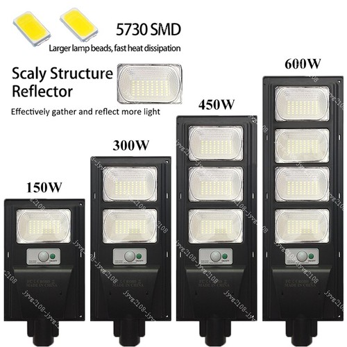 LED Solar Street Lamp Radar Sensor Outdoor Security Garden Cool White Waterproof - Picture 2 of 12