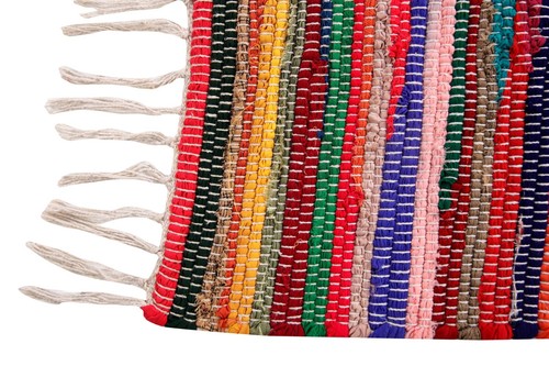 Rug Rag Rugs Multi Colour Mat Recycled Cotton Hand Woven Chindi Mats Rainbow - Picture 34 of 110