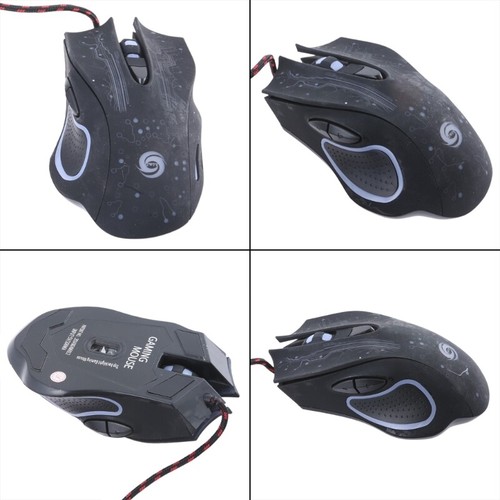 USB Game Luminous Gaming Mechanical 3200DPI 6 Buttons Mute - Picture 3 of 11