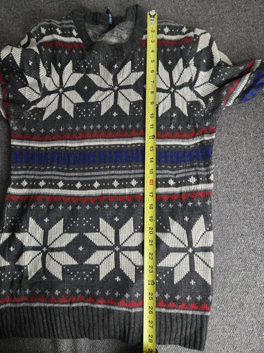 Vintage 90s Christmas Snowflake Cosby Sweater True Rock Size Small Xmas  - Picture 6 of 7