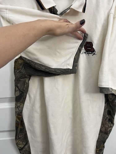VTG Dale Earnhardt JR. #8 Camo Polo Mens Size 2XL Cream Chase Authentics - Picture 3 of 10
