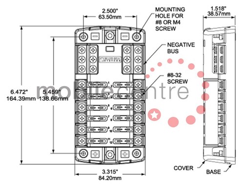Autocaravana Blue Sea ST 5026 hoja bloque de fusibles 12 circuitos barco marino costillas RV - Imagen 4 de 4