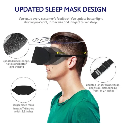 Mavogel Cotton Sleep Mask - Updated Design Light Blocking Sleep Eye Mask Soft...