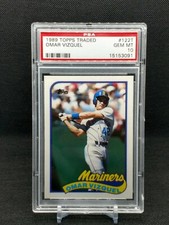 1989 Topps Traded Omar Vizquel Rookie Card - PSA 10 GEM MINT - Future HOF SS