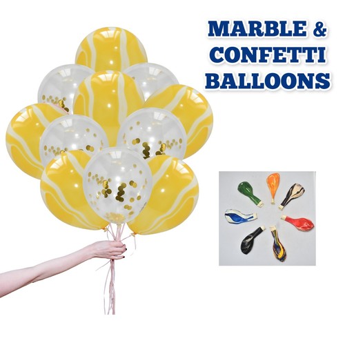 12" Marble Balloons Super Effect Birthday Wedding Birthday Party Decoration UK - Picture 22 of 39