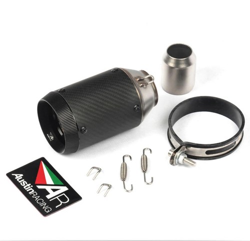 51mm Universal Slip on Motorcycle GP Exhaust CNC Carbon Fiber Escape Muffler - Picture 19 of 24