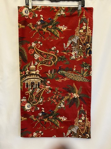 Pottery Barn Red Chinoiserie Elephant/Camel Rare Table Runner - Picture 12 of 15