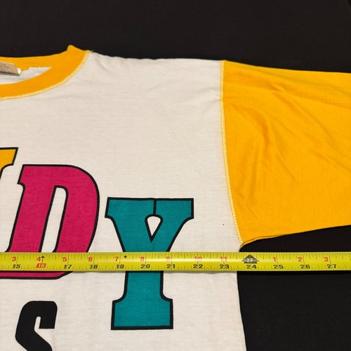 Vintage 80s Mens Candy Floss Cotton Candy Carnival Promo Shirt Size XL Stripped - Picture 8 of 10