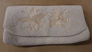Hand completo Bolso noche con Japan Jill totalmente cuentas blanco de Clutch Made Empress 4xwCqaf