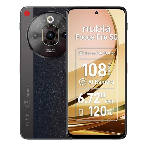 Nubia Focus Pro 5G Smartphone 256 GB Black "Gratis Versand" - Zdjęcie 1 z 9