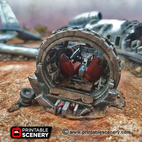 Juegos de mesa dispersión terreno ciencia ficción Gaslands Fallout - avión estrellado - Imagen 4 de 9