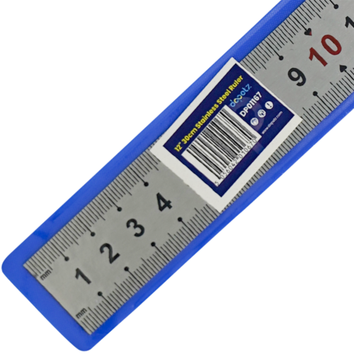 Stainless Steel Metal Ruler 12" Metric & Imperial Engineers Rule 300mm - Picture 9 of 11