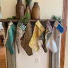 Handmade Kantha BOHO Fabric Christmas Stockings Extra Long 18 Inches