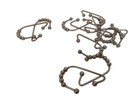 Shower Curtain Hooks Silver Metal Beads Set Of 12 Bathroom Decor 3 Inch Tall