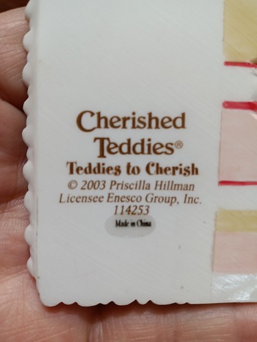 Cherished Teddies Girl's First Communion Cross Holy Bible Hanging Figurine 2003 - Picture 6 of 16