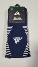 Adidas Team Mens Speed Soccer Socks Climacool Navy Blue SZ Large Shoe SZ 9-13 