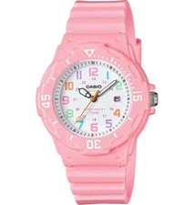 Casio LRW200H-4B2V, Women's Analog Pink Resin Band, 100 Meter WR, Date