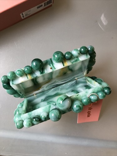 Cult Gaia Green Eos clutch translucent marbled acrylic Clutch Sold Out - Picture 6 of 6