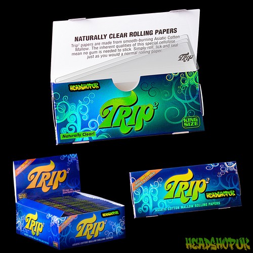 TRIP 2 transparente natürlich klare Papiere Zellulose handrollendes Papier Kingsize - Bild 1 von 12