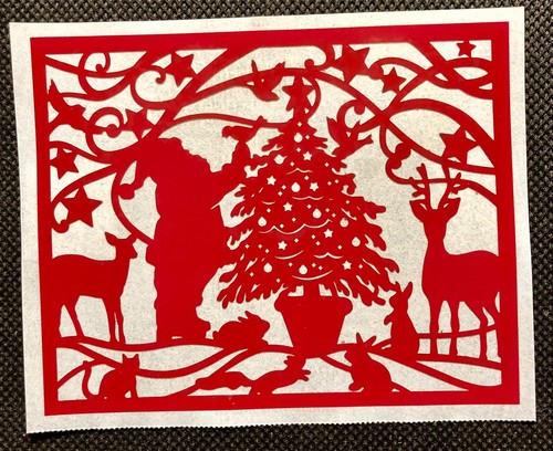 Vintage Mrs Grossmans Christmas Laser Cut Enchanted Forest Sticker - Picture 1 of 2