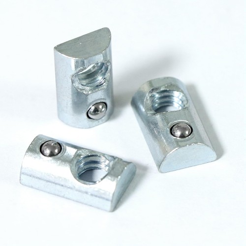 1/4"-20 Threaded Roll-In T-Nuts 10 Series Aluminum Profiles 100 Pack - Picture 4 of 6