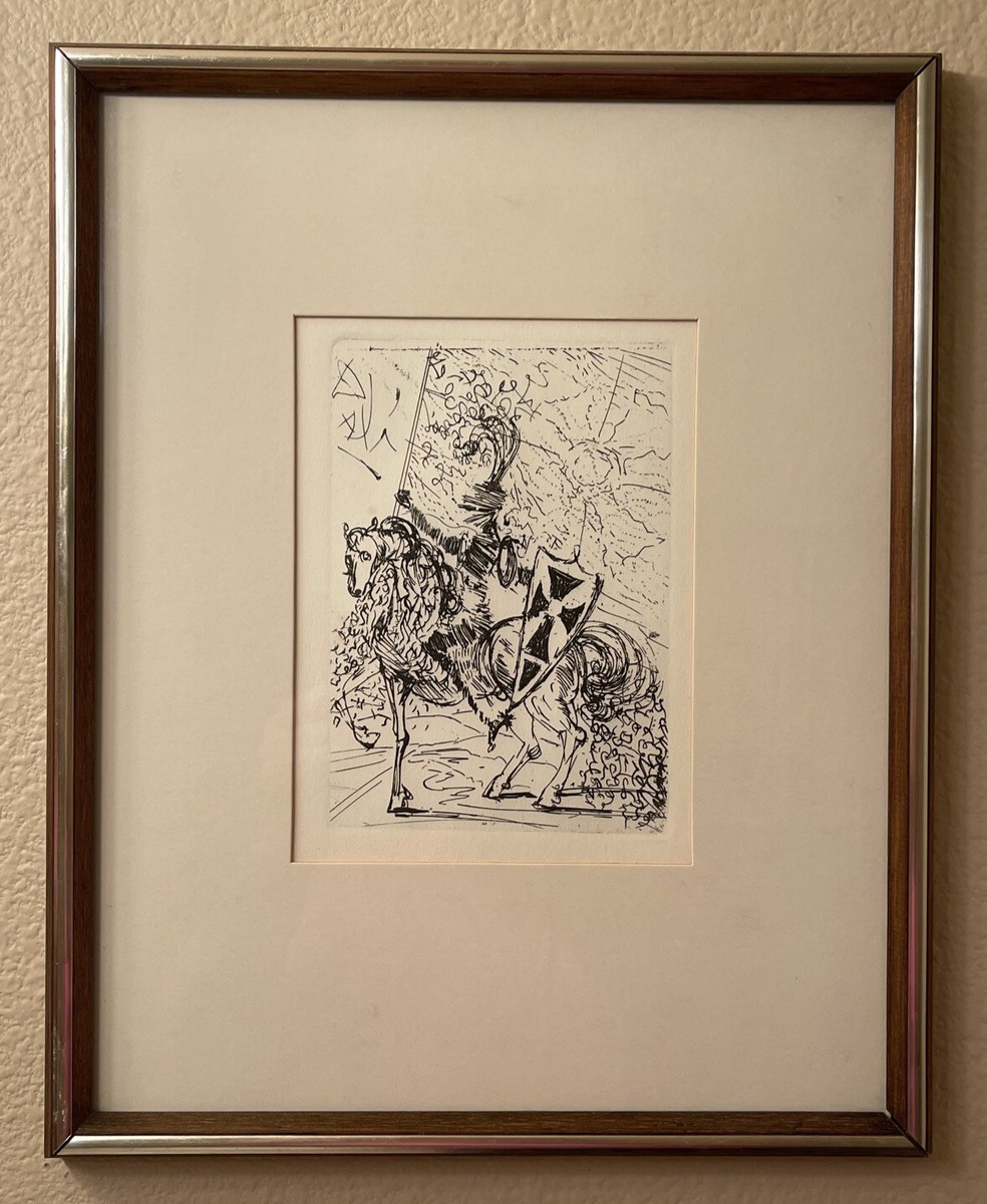 Salvador DALI El Cid Plate Signed Restrike Etching Engraving
