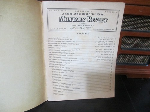 Military Review Magazin Januar 1945 2. Weltkrieg, Band 24 Nr. 10 - Bild 3 von 3