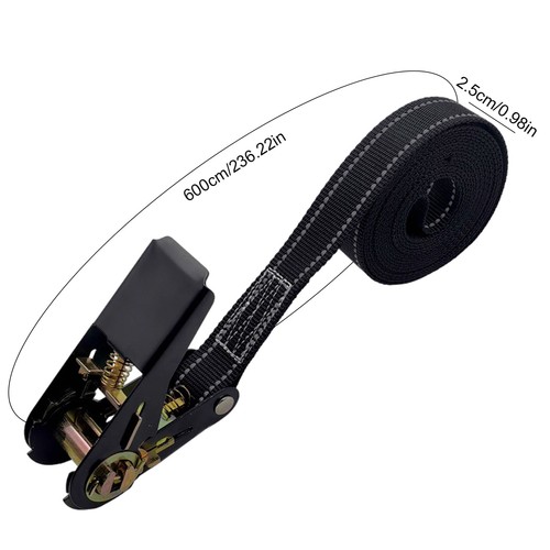 1 Pcs Extra Long Over Tire Car Hauler Truck Trailer Auto Ratchet Tie Down Strap - Picture 2 of 14