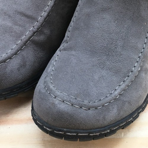 Naturalizer Boots Womens 8 M Refinery Winter Gray Fur Lined Comfort Ankle Top - Picture 6 of 18