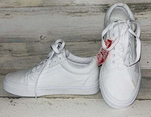 Vans Unisex Off The Wall 508731 weiß Freizeit Turnschuhe Größe Herren 4,5 Damen 6 NEU - Bild 1 von 9