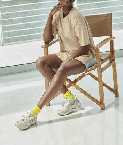 Women Lace-up Chunky Sneakers Beige Size US 9 NWOB - Picture 2 of 4