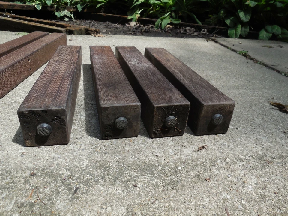 4 PATAS DE MESA DE CENTRO EXTERIOR DE MADERA MACIZA TRATADA CONTRA LA INTEMPERIE ESTILOS CASEROS (SIN TAPA) Foto 2 de 4