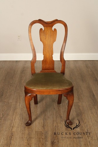 Saybolt Cleland Queen Anne Style Set of Eight Mahogany Dining Chairs - Picture 14 of 17