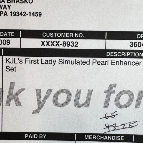 KJL Kenneth Jay Lane Vintage First Lady Simulated Pearl Enhancer Set - Picture 5 of 5