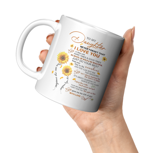 Sunflower Inspirational Gift for Daughter Mug from Dad Sentimental Father’s Day - Picture 6 of 9