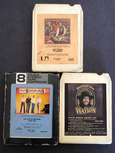 Country Western 8 Track Tapes Kenny Rogers Statler Bros Waylon Jennings UNTESTED - Picture 1 of 12