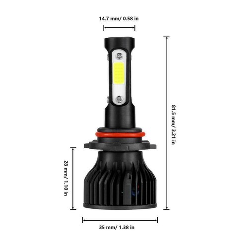For Mitsubishi Eclipse Cross 4-side 9012 H11 LED Headlight Bulbs Fog Light White - Bild 11 von 12