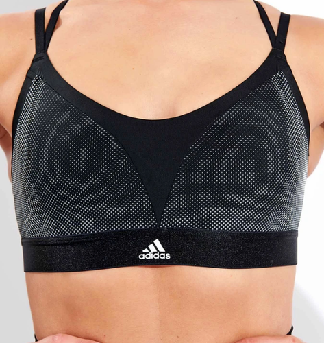 Adidas All Me Damen schwarz weiß Sport-BH Riemen hinten Größe 2XS - Bild 1 von 4