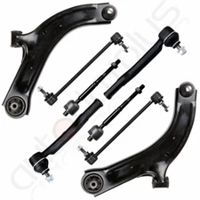 8pcs Suspension Kits Control Arm Tie Rod End For 2007-2013 Nissan Cube & Versa
