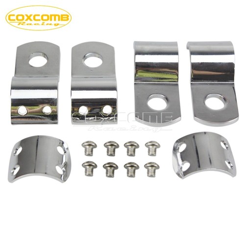 Highway Crash Bar Mount Foot Peg Clamps Mount 1 1/4" for Harley Dyna Sportster - Picture 2 of 5